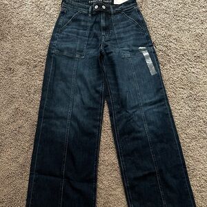 NWT American Eagle Dark Wash Wide Leg Jeans